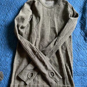 lululemon long sleeve green shirt, brushed lining